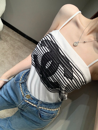 CNL Summer Contrast Color Striped Camisole 0724042701