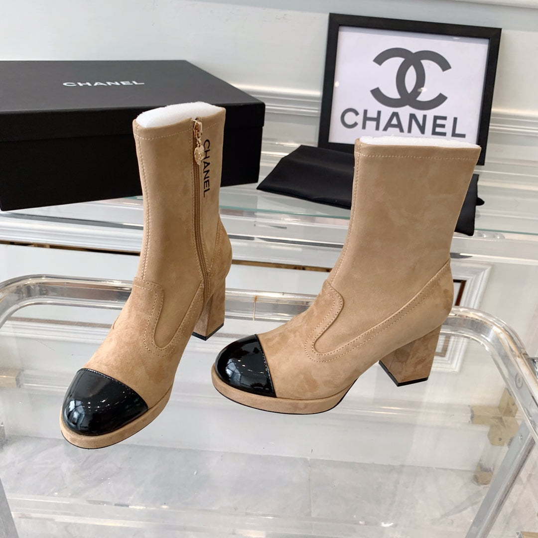 CNL Fashion Cashmere High Heel Boots 0724102316