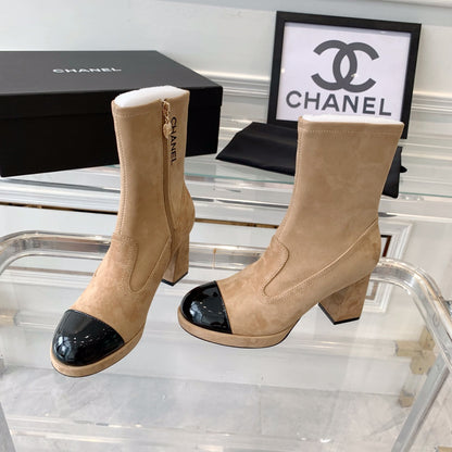 CNL Fashion Cashmere High Heel Boots 0724102316