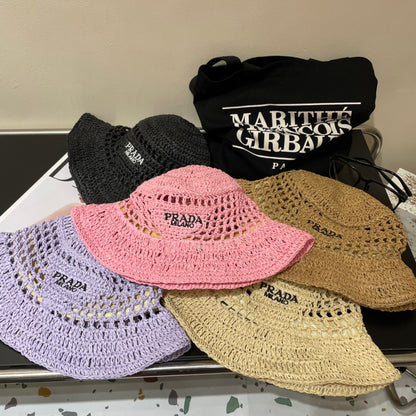 PRD fashion hand-woven straw bucket hat 0724062401