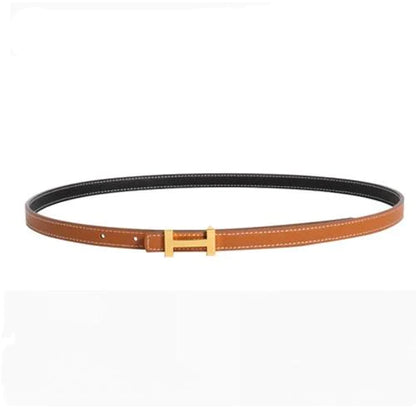 New H Family Leather Fine Belt 1024032019