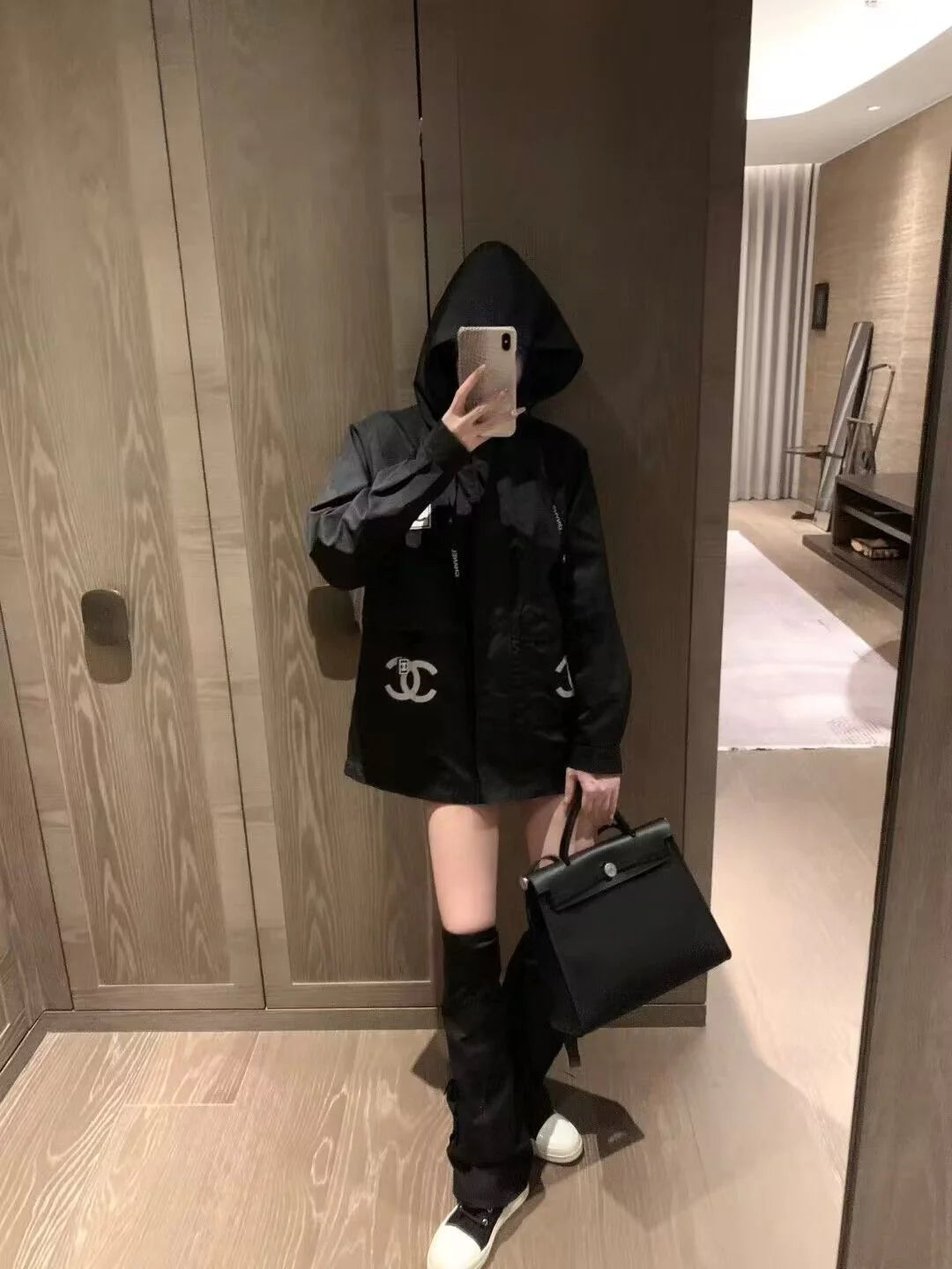 New Style Charge Clothes High Quality Lined Black Jacket 1024031206