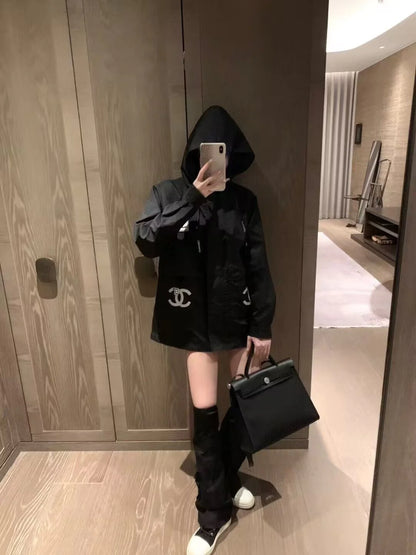 New Style Charge Clothes High Quality Lined Black Jacket 1024031206