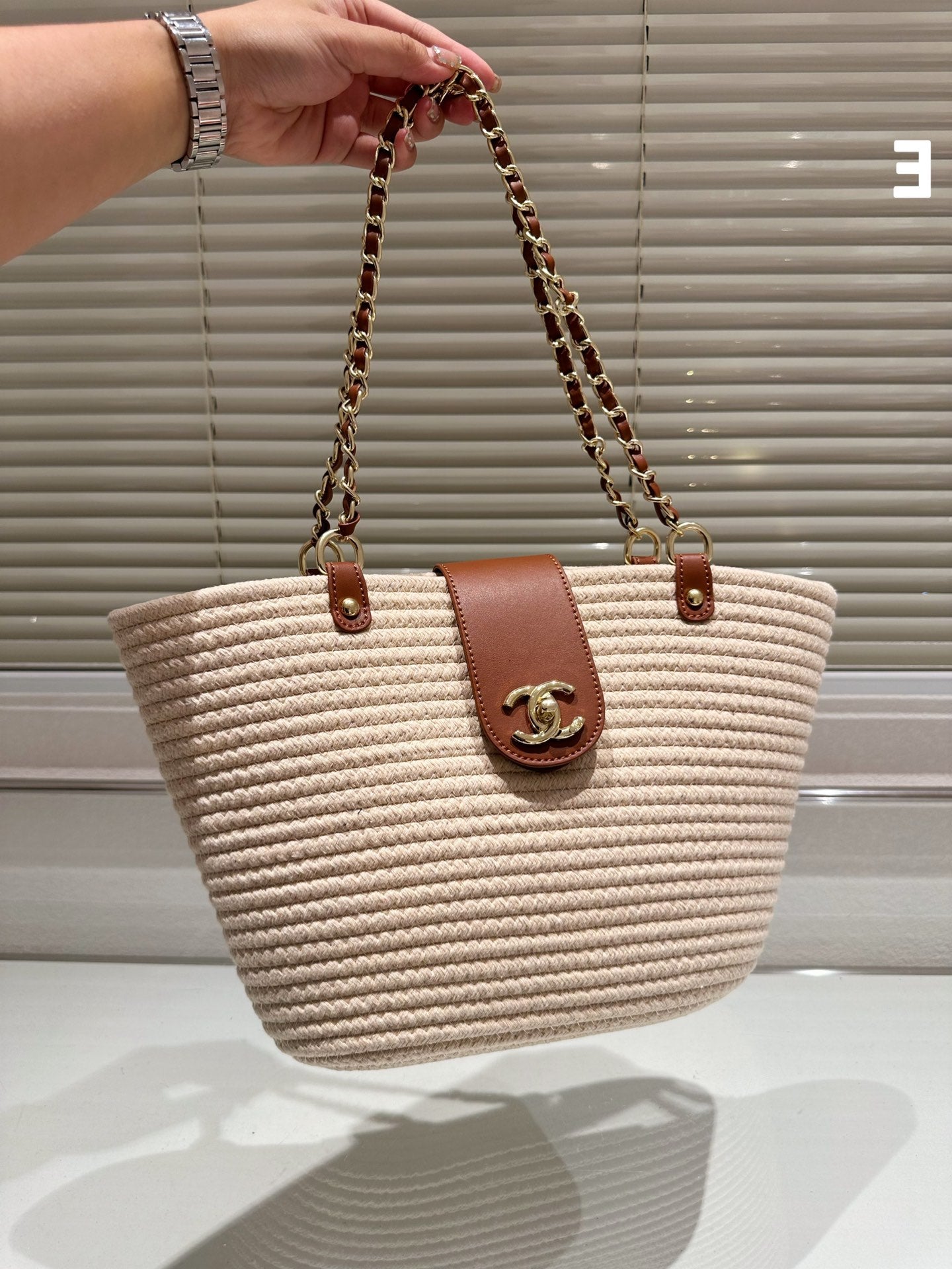 CNL summer woven leather handbag 0724041120