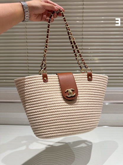 CNL summer woven leather handbag 0724041120
