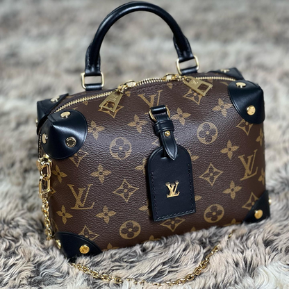 Handmade Leather Shoulder bag 3WAY COLORS black and peach