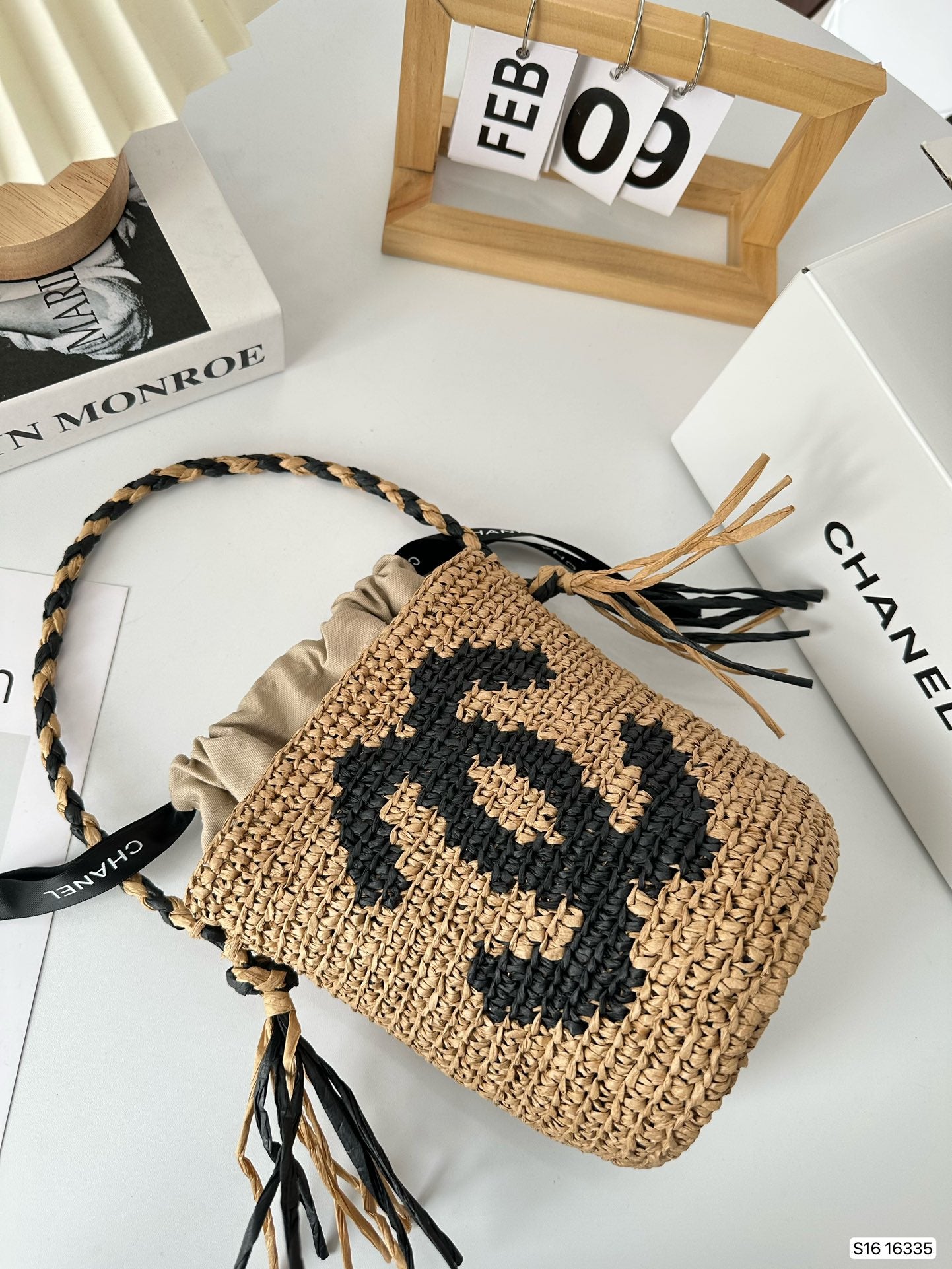 CNL summer woven bucket bag 0724041123