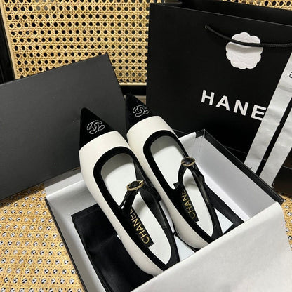 Black Leather C Logo 8CM Women's Fashion Shoes XC052023110205