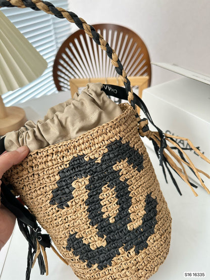 CNL summer woven bucket bag 0724041123