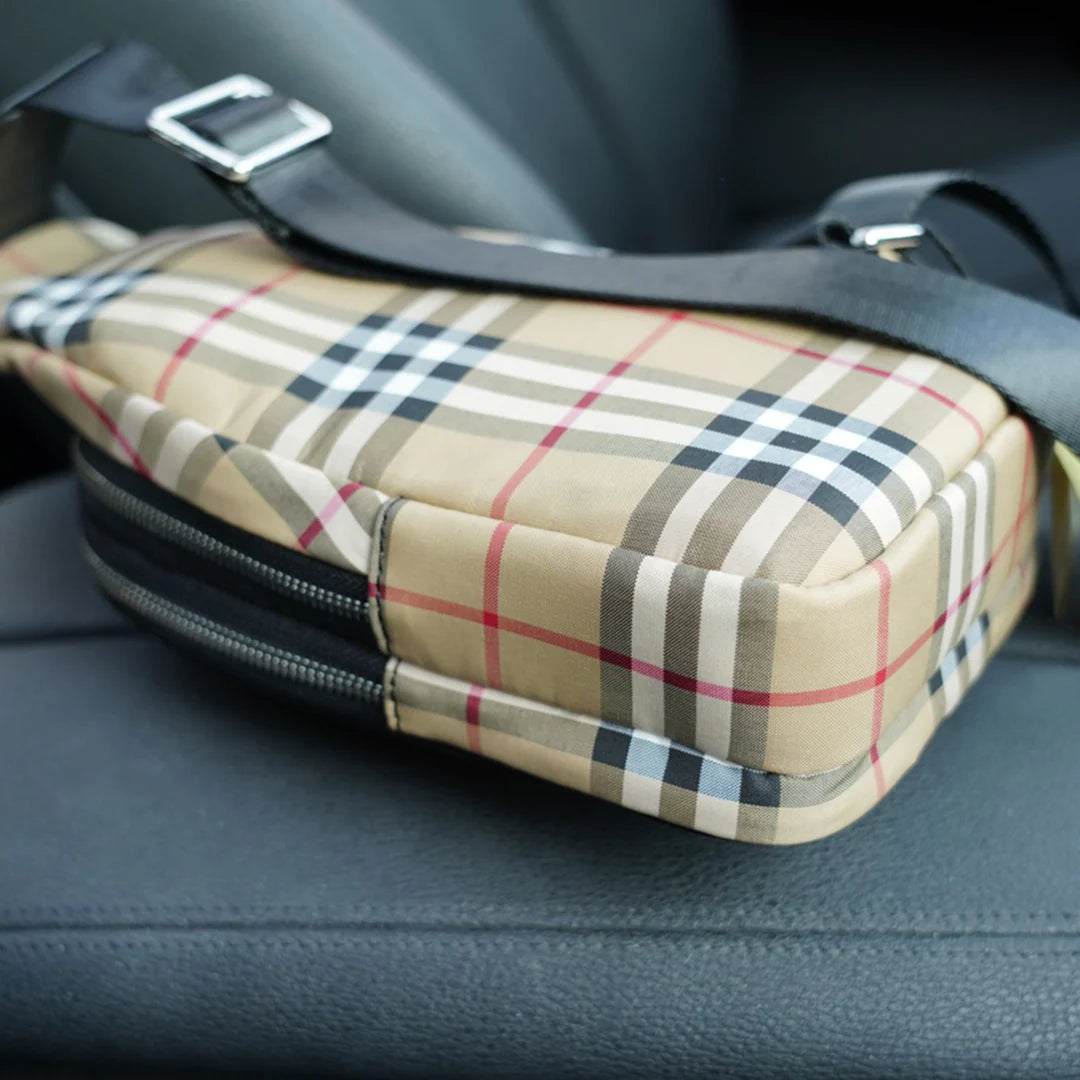 Men's fashion versatile plaid chest bag 1024032806