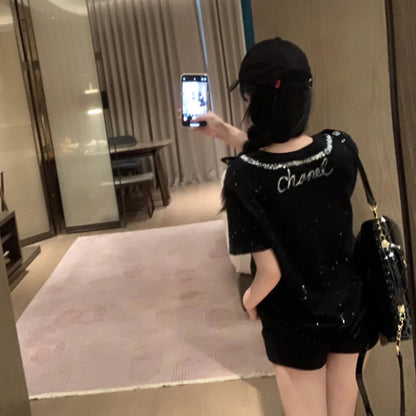 CNL hand-painted graffiti T-shirt 0724041503