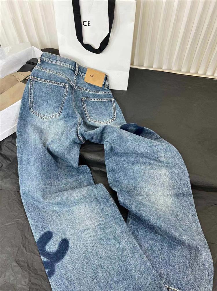 New Pants Loose Horn High Waist Straight Leg Jeans PD05202412204