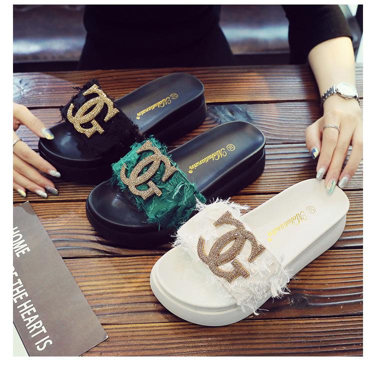 New Summer Fashion All-match Platform Slippers 1024062819