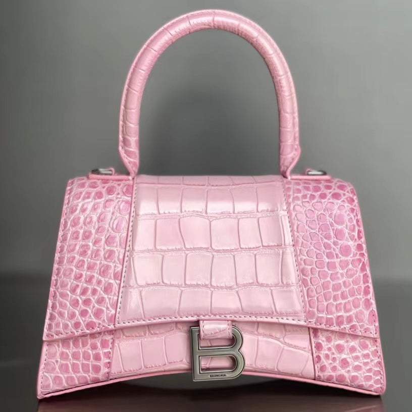 New leather advanced crocodile pattern hourglass bag 1023122827