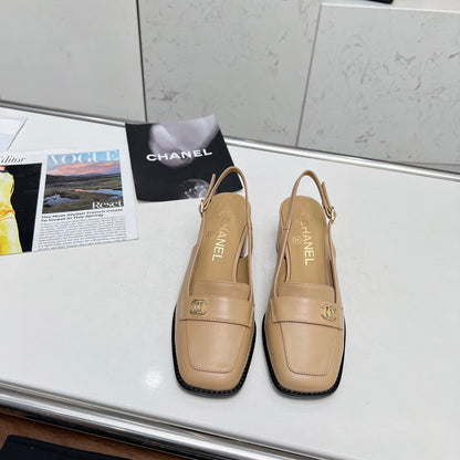 Chane1 top fashion classic flat toe thick heels 0724030818