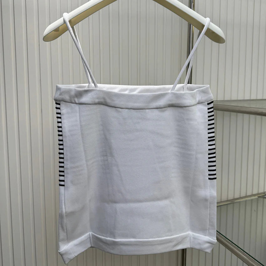 Stylish ribbed cotton knit suspender belt 1024052712