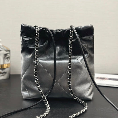New black and silver gradient plaid bag 071