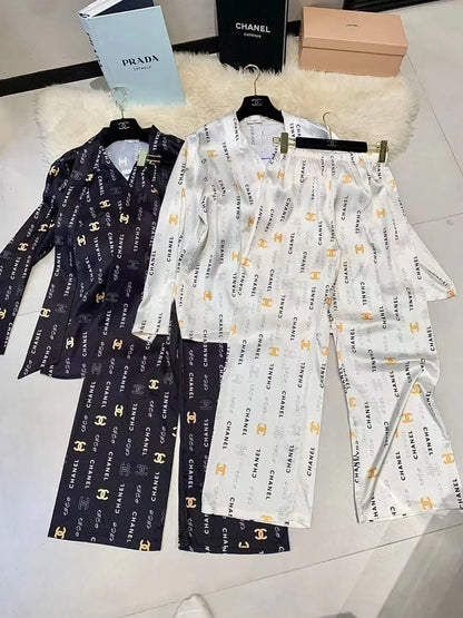 Premium Satin Print Shirt Trousers Suit 1024050910