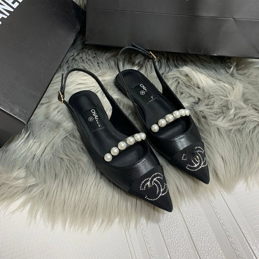 Pointed Toe Mary Jane Shoes New French Colorblock Shallow Mouth Flats 1024051505