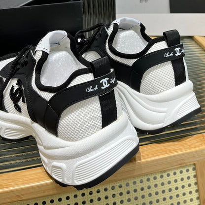 Fashion genuine leather sponge cake thick sole shoes PD10070401