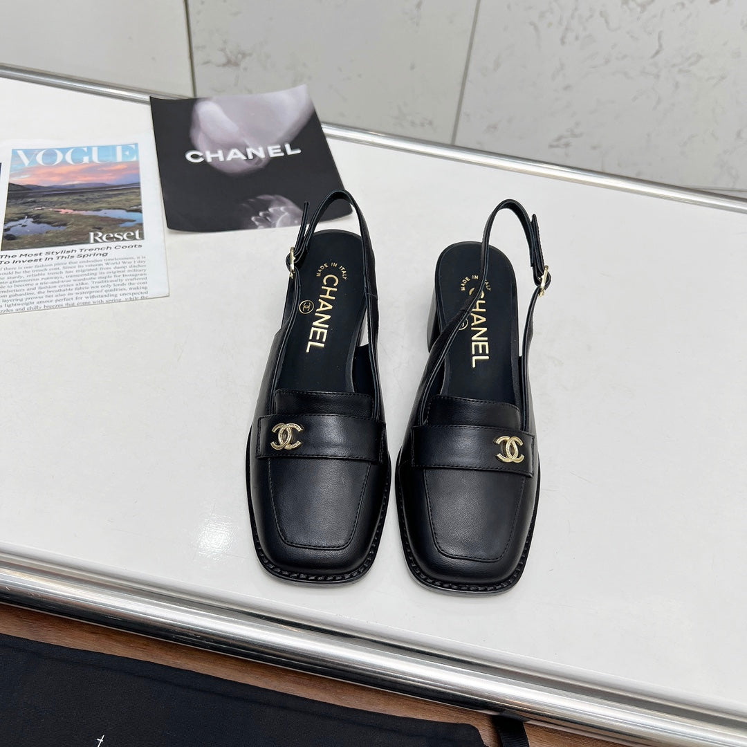 Chane1 top fashion classic flat toe thick heels 0724030818