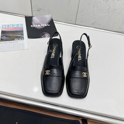 Chane1 top fashion classic flat toe thick heels 0724030818