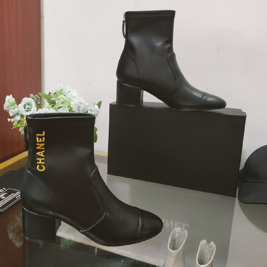 Autumn Winter Versatile Chunky Heel Ankle Boots