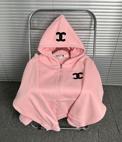 Classic Velvet Large Sweatshirt Jacket 0823120405