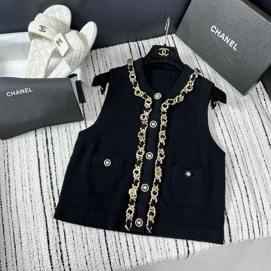 CNL chain knitted vest 0724080604