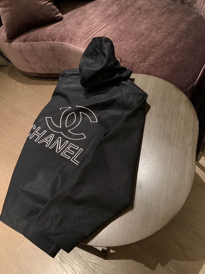 hooded silhouette trench coat XC0823092726