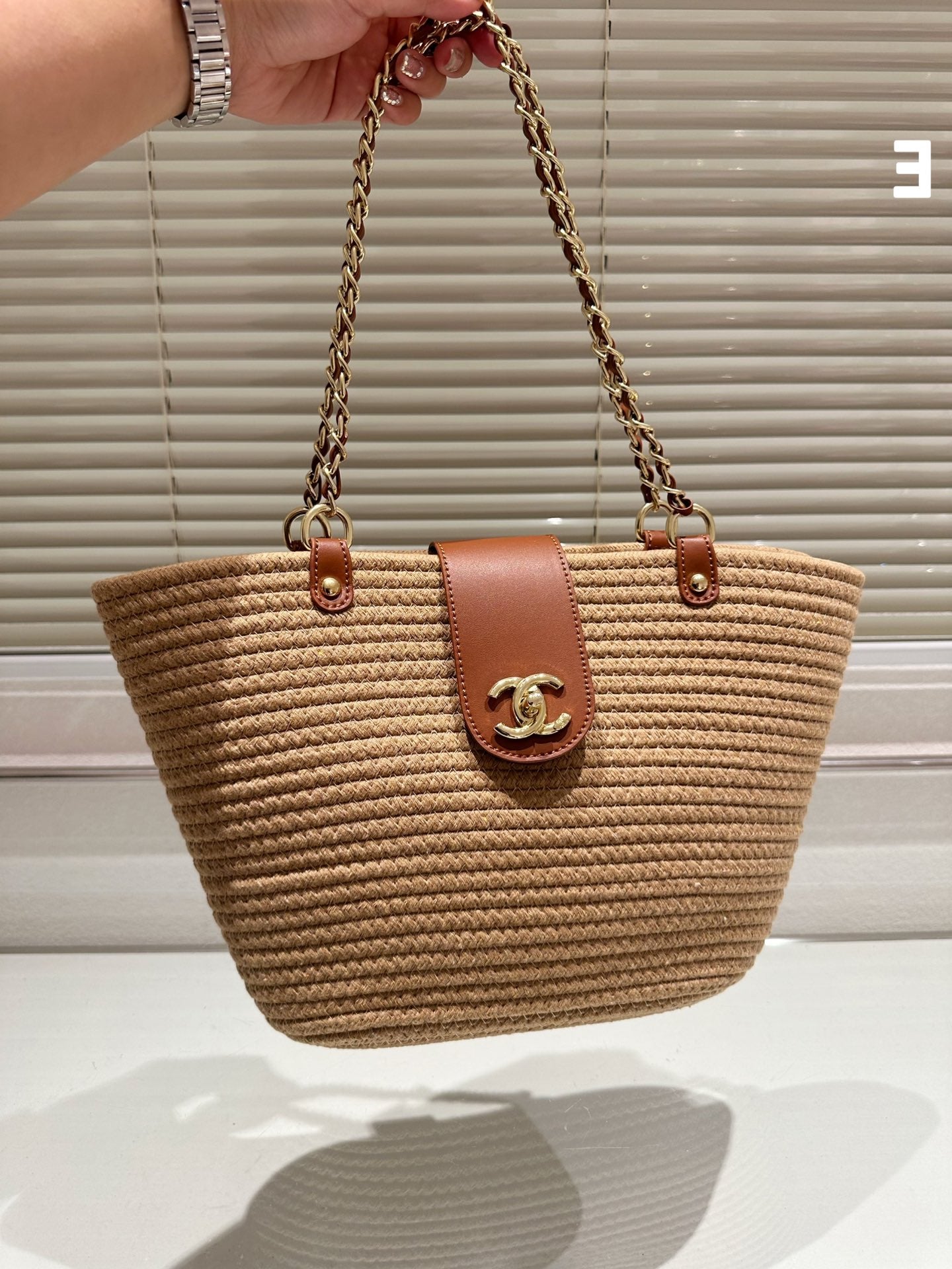 CNL summer woven leather handbag 0724041120