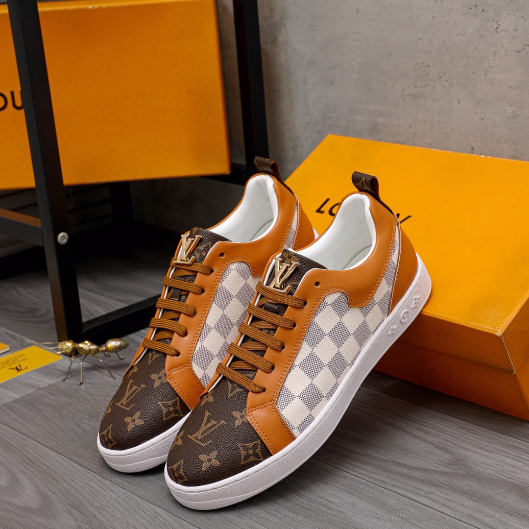 23 new V pattern stitching check sneakers XC07062604