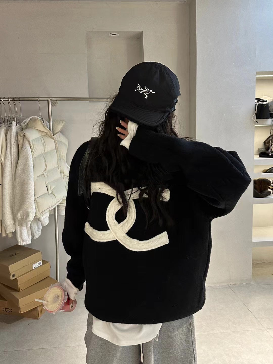 CNL crew neck long sweater 0724121108