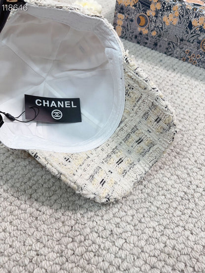 Woolen fabric small fragrant style baseball cap XC0823110804