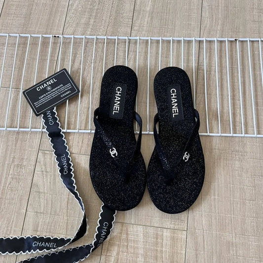 New Arrival Sandwich Black All-Match Beach Holiday Flats 1024061702