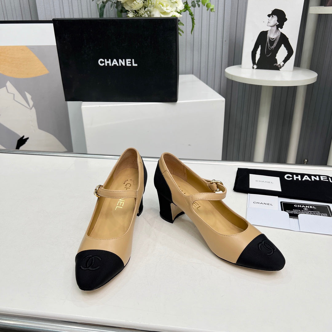 Chane1 top fashion classic color block high heels 0724030816