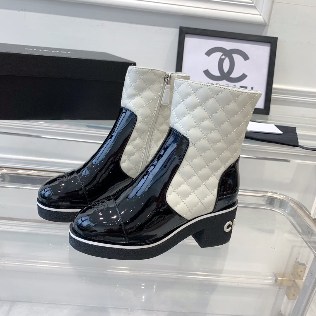 CNL fashionable rhombus leather boots 0724102317