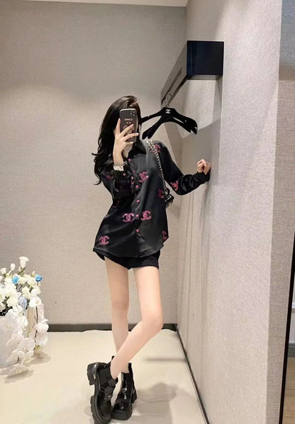 New Versatile Loose Long Sleeve Shirt 1024042910