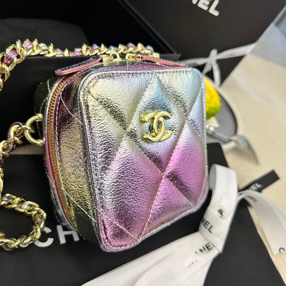 Pink Gradient Mermaid Ji Chain Cube Bag Dice Bag XC7032708