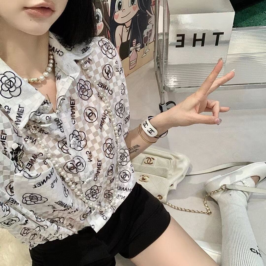 New Arrival Rhombic Printed All-Match Casual Long-Sleeved Sunscreen Shirt 1024041107