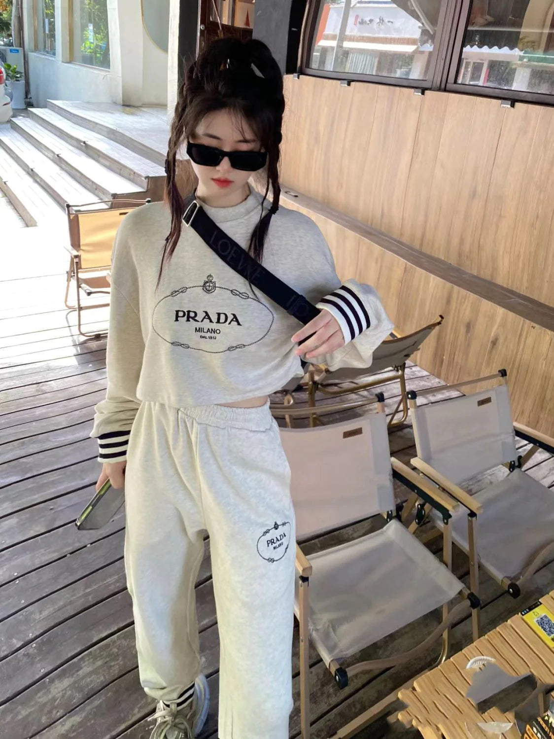 Casual Versatile Long Sleeved Set Hooded 1024022621