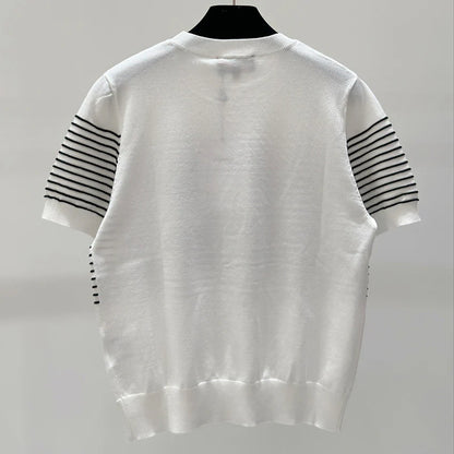 New luxury knitted short sleeves 1024052713