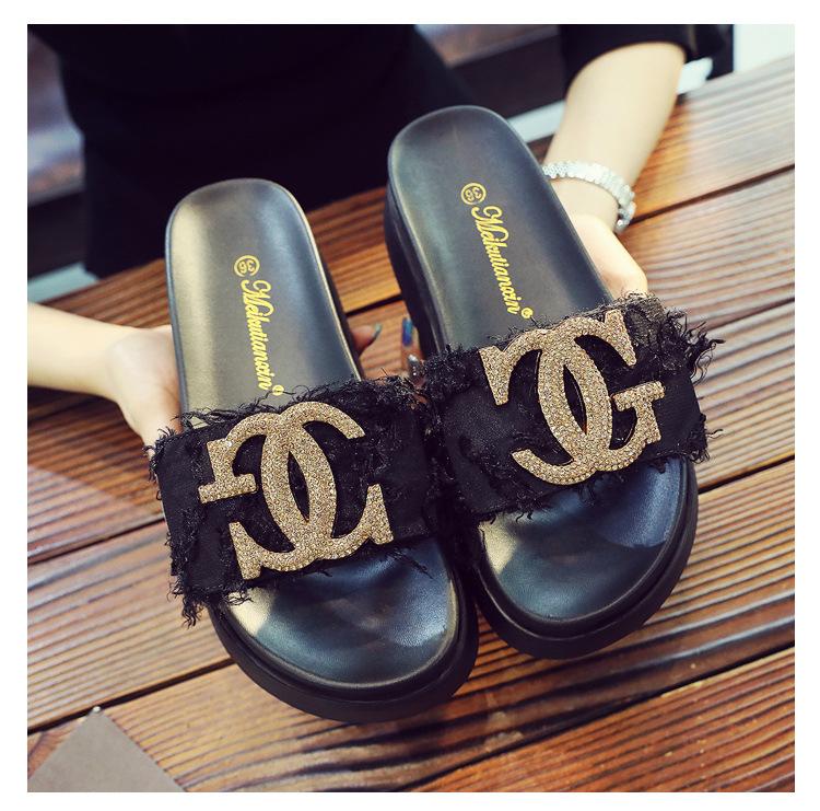 New Summer Fashion All-match Platform Slippers 1024062819