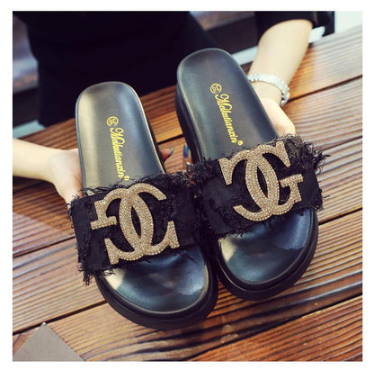 New Summer Fashion All-match Platform Slippers 1024062819