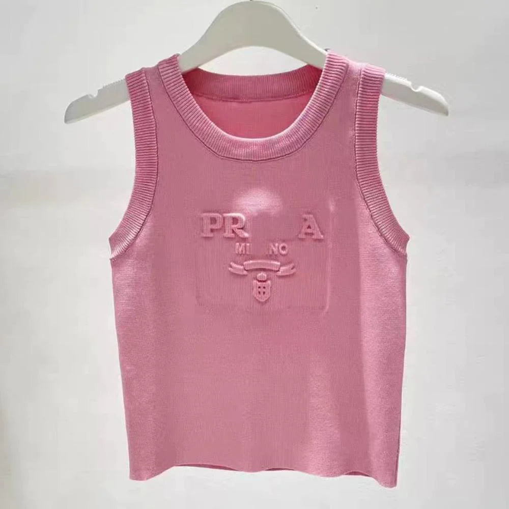 New Letter Knitted Vest Casual Base Shirt Top 1024031202