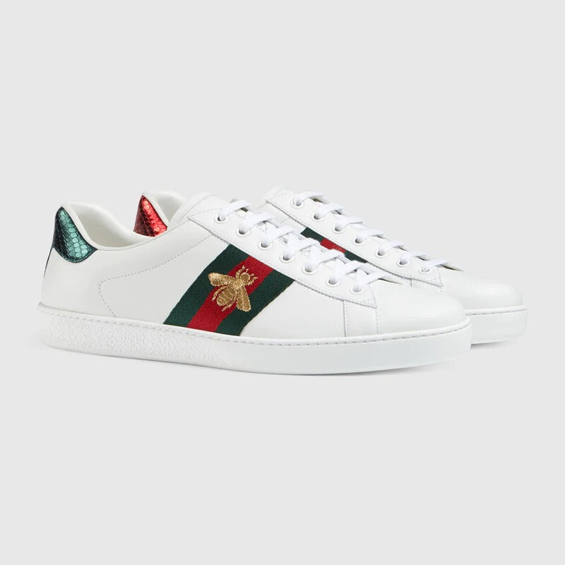 White Classic Style Bea Printed Men's Sneakers