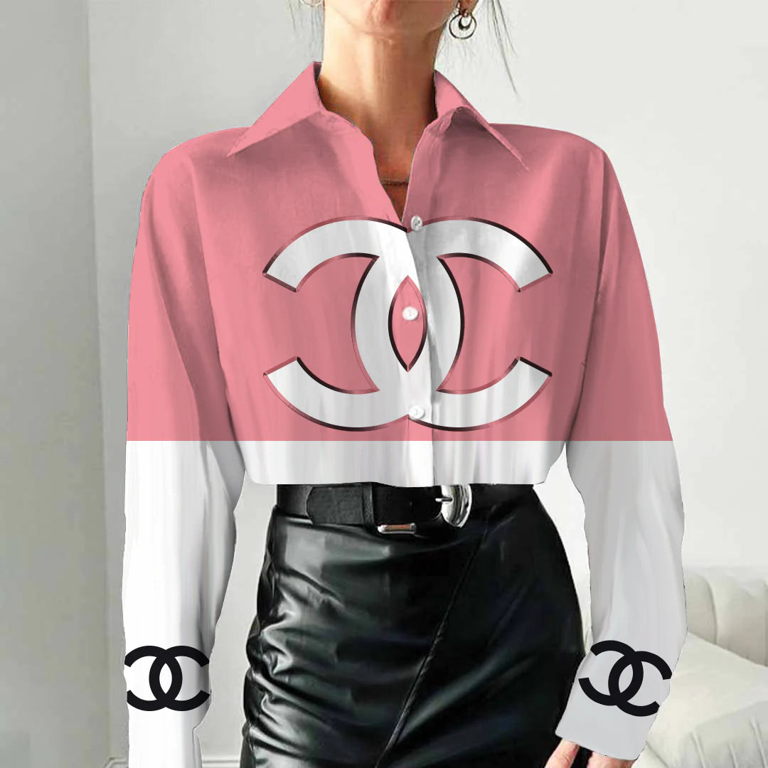 High quality fashion versatile printed long sleeve shirt 3D1024051608