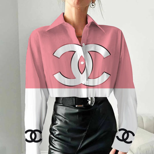 High quality fashion versatile printed long sleeve shirt 3D1024051608