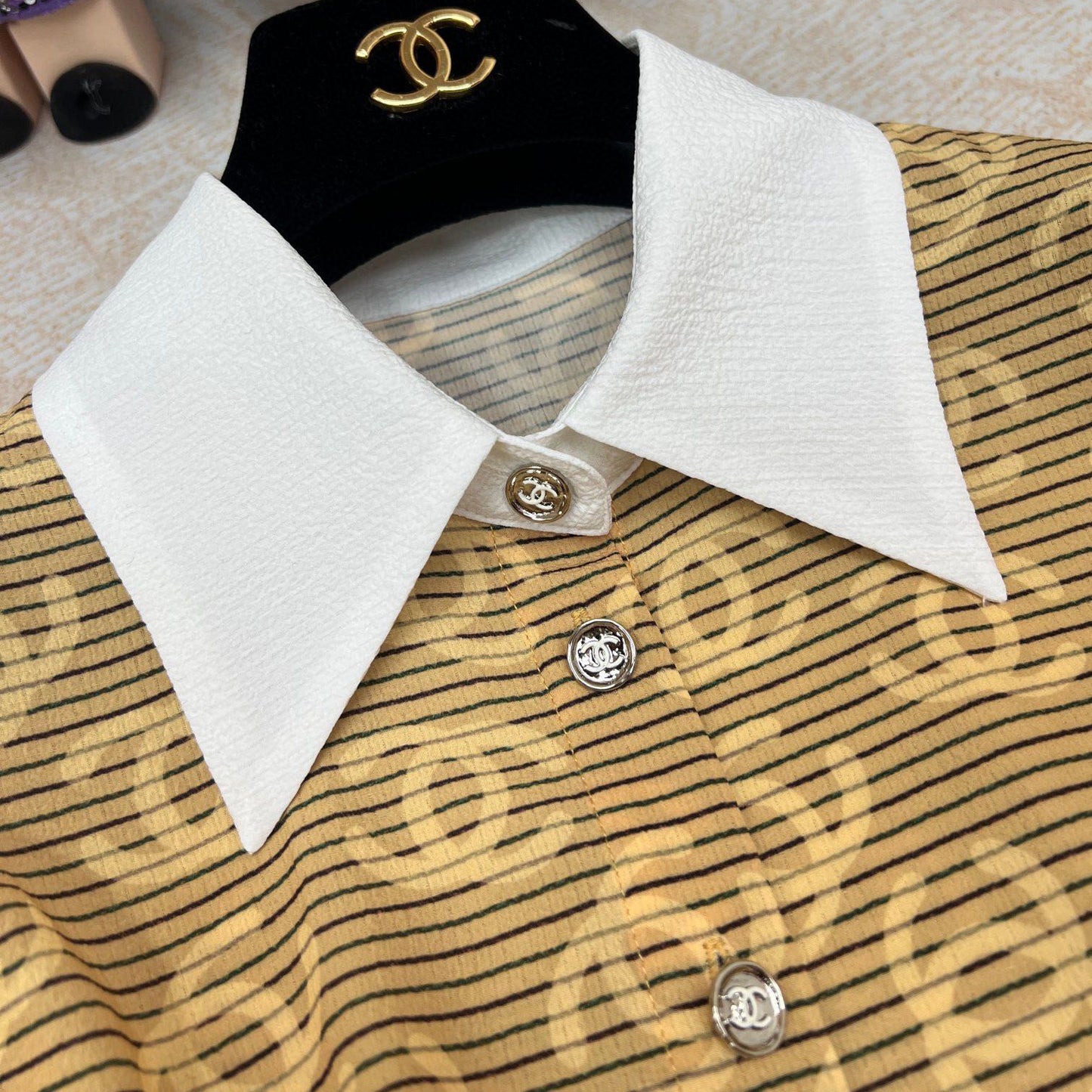 Printed striped long-sleeved shirt XC1823091904