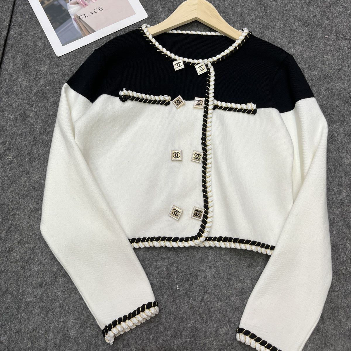 Fashion all-match knitted cardigan PD1023080203